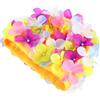 NUOBESTY Cuffia Piscina Donna Fiori in Nylon Resistente, Facile da Indossare, Protezione per Chioma e Orecchie per Festa Estiva in Spiaggia e Piscina