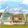 Generic Bubble House - Tenda da campeggio trasparente per 4-6 persone, a forma di igloo, per giardino, patio e veranda invernale