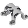 LLOOPK Clip for Tubi in Acciaio Inossidabile da 25 mm, Morsetto for Tubi con Fissaggio a Croce, Tipo di Base, Staffa for Tubi ispessiti a Doppio bullone