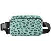 ISAOA Marsupio a tracolla alla moda marsupio con cinghia regolabile Dream Green Black Leopard per allenamento, shopping, viaggi, escursionismo