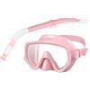 Generisch Accessori per snorkeling per adulti, set di boccaglio in silicone, maschera panoramica grandangolare con morbida flangia per il viso per adulti attività sportive acquatiche