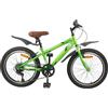 Ordellia Bicicletta per bambini da 24 pollici, colore verde, telaio in acciaio a 6 marce, con parafango, campanello, supporto e catarifrangenti, da 8 a 12 anni, da 140 a 155 cm, per terreno, strada