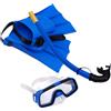 SHOWERORO Set di Attrezzatura da Snorkeling per Maschera Subacquea Regolabile e Pinne in Pvc Blu per Vacanze in Famiglia e Attività All'aperto