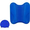 WIBELRYUSN Tavola da nuoto per bambini e adulti, supporto per il nuoto Kick Buoy, sgabello da allenamento con cuffia per migliorare la posizione dell'acqua e la postura (blu)