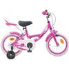 Ordellia Bici per bambini 12 bianca in acciaio con manubrio e sella regolabili, freno a cerchione, parafango e campanello, da 2 a 4 anni, da 85 a 100 cm, 1 marcia, per tutti i giorni e il tempo