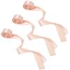 SAFIGLE Nastro in Raso Rosa per Scarpe da Punta Ballerine 3 Pezzi, Elastico Regolabile per Danza, Accessorio Confortevole per Prove e Spettacoli di Balletto