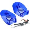 Generisch Pagaie da nuoto con cinghia regolabile, 25,4 x 17,8 cm, antiscivolo, accessorio per esercizi in piscina con stile moderno, attrezzatura professionale da nuoto con look per donne e uomini