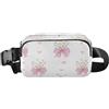 ISAOA Marsupio a tracolla, alla moda, marsupio con cinghia regolabile, nodo con fiocco, fiori, amore per allenamento, shopping, viaggi, escursionismo