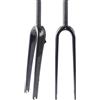 NIKANXIA Forcella rigida in carbonio for bici gravel, 700C, tubo sterzo dritto e conico da 1 1/8 pollici, forcella anteriore in carbonio con sgancio rapido 9x100 mm, adatta for freni a disco(A-straight)