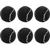 Kopinma 6 confezioni di palline da tennis, resistenti all'usura, elastiche, 66 mm, da donna, 66 mm, colore nero