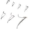 TOPINCN Kit di Anelli per Guide in Ceramica in Acciaio per Canna da Pesca 7 Dimensioni Leggero e Resistente per Monofilamenti e Linee Intrecciate Senza Grovigli