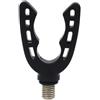 ZUZZEE Testa luminosa per canna da pesca, supporto per canna da pesca in silicone e metallo CNC, con filettatura da 3/8, per pesca notturna alla carpa (nero)