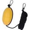 Generic Ancora Gialla per Calza alla Deriva per Barca a Traina con Fettuccia Rinforzata Fibbia in Acciaio Inossidabile Corda in Nylon Palla Galleggiante in PVC per Kayak Barca a Vela