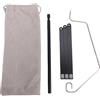 Domary Supporto per Lampada da Campeggio in Metallo Supporto per Lampada a Sospensione Portatile con Treppiede con Borsa Il Trasporto Facile Installazione Illuminazione da (Nera)