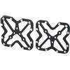 FUANA per Tacchetti adattatori per pedali in lega di alluminio CNC, converte per SPD e cerca pedali KEO Lock per piattaforma piatta Mountain Road Cycling, chiodi antiscivolo, nero