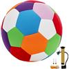 KUWUNG Pallone da calcio (Misura 5), per interni ed esterni, con pompa, ago di gonfiaggio e sacca a rete - Pallone morbido per effetti, per ragazzi e adolescenti (A)