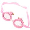 Toddmomy Occhialini da Nuoto Antiappannamento per Design Cartone Animato Fenicottero Rosa Regolabili Ponte Nasale Flessibile per Festa Estiva e Piscina