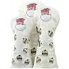 Générique Golf Headcovers, Wood Club Protection, Long Neck Extended Design, Breathable PU Leather Material, Pink/Black/White Numbered Tag Covers for Driver Fairway Hybrid Equipment Storage and Organization