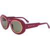 MARNI Mount Bromo - Occhiali da sole Bordeaux, unisex, multicolore, taglia unica
