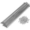 HOPESPANNER 72 Set Raggi Bici 13G 268mm Raggi Ruota Bici Acciaio Carbonio Zincato Tono Argento