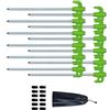JSGHGDF 12 picchetti per tenda da campeggio in acciaio al carbonio, resistenti picchetti da campeggio, picchetti per tenda da campeggio, picchetti per campeggio all'aperto, baldacchino, chiodi a terra