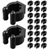 HYTROVE Clip Porta Canna da Pesca in Plastica Nero 50 Pezzi Supporto Regolabile Facile da Installare per Garage e Casa