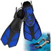 Zinueen Pinne da nuoto regolabili per adulti e bambini, pinne da snorkeling in formato da viaggio e pinne da immersione, compatte e comode con tacco aperto (blu, L/XL)