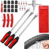 BBLTIFF 28 Pezzi Leva A Cucchiaio in Acciaio Kit, Leva di Montaggio per Pneumatici, Smontagomme Moto, Set Leve Smontagomme con 3 Protezioni per Pneumatici per Moto, Bicicletta