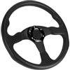 Stylebest Volante per Auto da da 350 Mm Piatto Profondo in PU Nero di Alta qualità per Veicoli Sportivi Alla Deriva (Nero)
