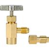 SURIEEN R134A Can Tap Valve with R134A Tank Adapter, 1/2 to 1/4 SAE Refrigerant Dispenser Tool Brass Valve Bottle Opener with 1/4'' SAE Female and 1/2'' Male Adapter for AC Manifold Freon Charging Hose