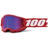 100% 1 461247 Maschera Accuri, Lente a Specchio Blu-Rossa