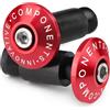CXEPI Terminali Manubrio Universale - per Manubri da Ø22mm (7/8) (esterno) - Contrappesi per Moto Mtb Bici,Rosso