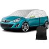 LMYSUFI Copertura Mezza Auto Compatibile con Opel Corsa 2006-2025, Telo Copriauto Inverno Estate Copri Auto Antigrandine Antineve Anti UV Anti Vento Antipolvere