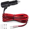 GUNGY 3 Metri Prolunga Spinotto Accendisigari Auto con Interruttore 12V/24V Presa Accendisigari Cavo 14AWG Spina Accendisigari Maschio con Fusibile 15A per Auto SUV Camper