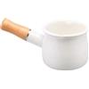 Tubayia - Casseruola antiaderente piccola per latte con manico in legno per piano cottura a induzione, 550 ml