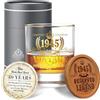CROWNLY CRYSTAL® 1945 Uomo 80 Anni Bicchieri Whisky Personalizzato Regalo Compleanno Anniversario Per Lui Papà Nonno Zio