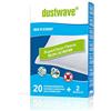 dustwave Mega Pack - 20 Sacchetti per aspirapolvere adatto per De' Longhi - XT 1200 Floor Line Aspirapolvere di polvere Wave marchi Sacchetti Made in Germany + con micro filtro