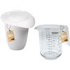 Westmark Set da cottura: 1 casseruola + 1 caraffa graduata, volume 1 l, in plastica, colore: Bianco/Trasparente, 1 l, Set con Ciotola alta