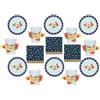 Libetui Set di stoviglie per compleanno, per ragazzi, ragazze, per feste di compleanno per bambini, aerei, cielo stellato, piatti di carta, 36 pezzi, per 12 persone