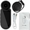 mingzhe Fotocamera con Pollice Magnetico Mini Action Camera Fotocamera Corpo 2.7K Schermo da 1.47 Pollici 12MP Registrazione 120min Tipo C 500mAh con Registrazione a Intervalli per (Nera)