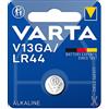 Brightium PILA LR44 - V13GA 1,5 V ALKALINA (BLISTER 1 pz.) Ø11,6 x 5,4 mm. Ideale per dispositivi elettronici che richiedono energia compatta e affidabile. Perfetto per giocattoli, orologi e altro ancora.