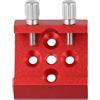 Tidgel Finder Scope Base a coda di rondine Staffa di montaggio filettatura 1/4 piastra in lega di alluminio con viti a testa zigrinata per telescopio rosso nero 40 x 44 x 16 mm (rosso)
