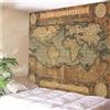 MEKPAM Arredamento Per La Casa Vintage Mappa Del Mondo Arazzo Appeso A Parete Decorazione Soggiorno Camera Da Letto 200X150cm