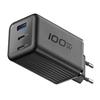 Cellularline - Caricabatterie Da Rete Ach Gan+ 3 Porte 100w-nero