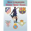World Soccer Logos Coloring Boo Soccer Is My Passion .Draw Your Team (Tascabile)