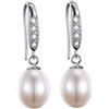 Treasure Bay Pendientes Elegantes de Perlas de Agua Dulce Hechos a Mano, Aros Colgantes Clásicos para Mujeres y Niñas en Blanco, Rosa, Gris, Negro, Púrpura (goccia penzolare)