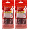 fischer DuoXpand 8 x 80 FUS, tassello universale di alta qualità con vite esagonale e disco a U sagomato (10 pz.), tasselli per una presa forte, ideale per materiali da costruzione porosi e ancoraggi
