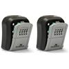 VELAMP - Cassetta Chiavi con Codice 4 Cifre IRONGUARD IG006, Cassetta di Sicurezza per Chiavi Resistente alle Intemperie, Key Box Sicuro, Cassaforte Portachiavi da Parete Per Casa Garage B&B - Grigio