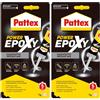 Pattex Power Epoxy Saldatutto Mix 5 minuti, forte colla epossidica bicomponente a elevata tenuta finale, colla multiuso adatta per quasi ogni materiale, 1x12g (Confezione da 2)