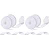 Oderra Feltro Adesivo Forte Biadesivo 8 M x 20 MM, Hook Loop Autoadesivo, Nastro Adesivo a Strappo per Cornici, Zanzariere, Tappeti, Fai Da Te (Bianco) (Confezione da 2)